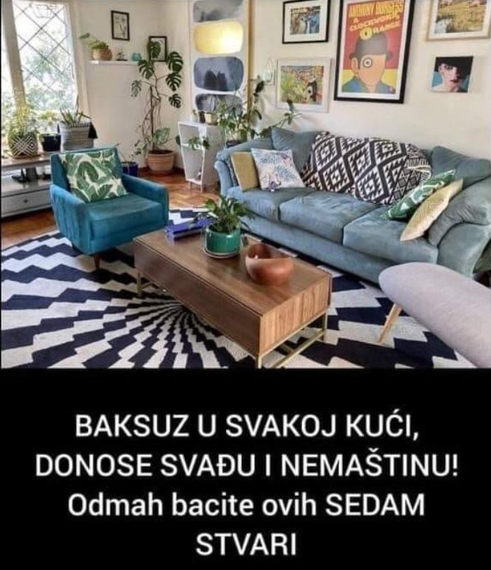 BAKSUZ U SVAKOJ KUĆI, DONOSE SVAĐU I NEMAŠTINU! Odmah bacite ovih 7 STVARI