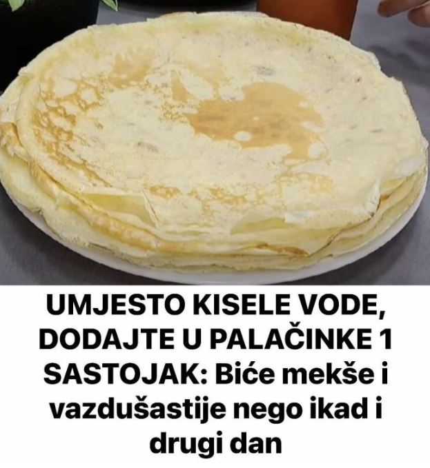UMJESTO KISELE VODE, DODAJTE U PALAČINKE 1 SASTOJAK: Biće mekše i vazdušastije nego ikad i drugi dan