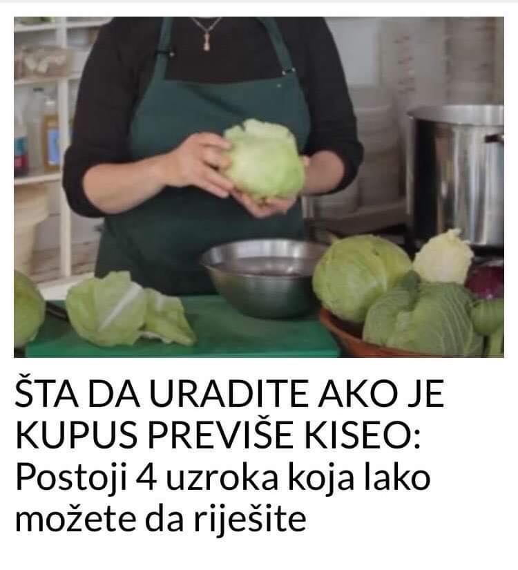 Šta da uradite ako je kupus previše kiseo: Postoji 4 uzroka koja lako možete da riješite