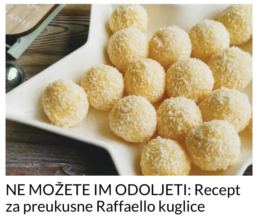 NE MOŽETE IM ODOLJETI: Recept za preukusne Raffaello kuglice