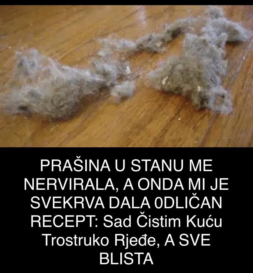 PRAŠINA U STANU ME NERVIRALA, A ONDA MI JE SVEKRVA DALA 0DLIČAN RECEPT: Sad Čistim Kuću Trostruko Rjeđe, A SVE BLISTA
