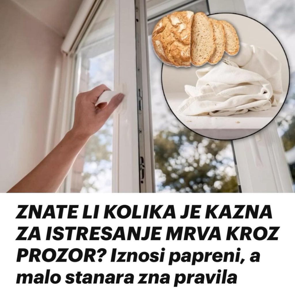 ZNATE LI KOLIKA JE KAZNA ZA ISTRESANJE MRVA KROZ PROZOR? Iznosi papreni, a malo stanara zna pravila