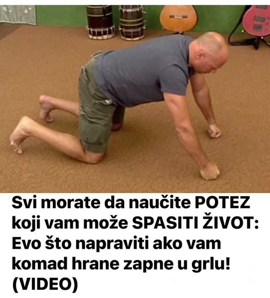 Svi morate da naučite POTEZ koji vam može SPASITI ŽIVOT Evo što napraviti ako vam komad hrane zapne u grlu!