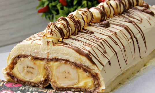 Rolat sa bananama: Bogat i kremast a gotov u par koraka