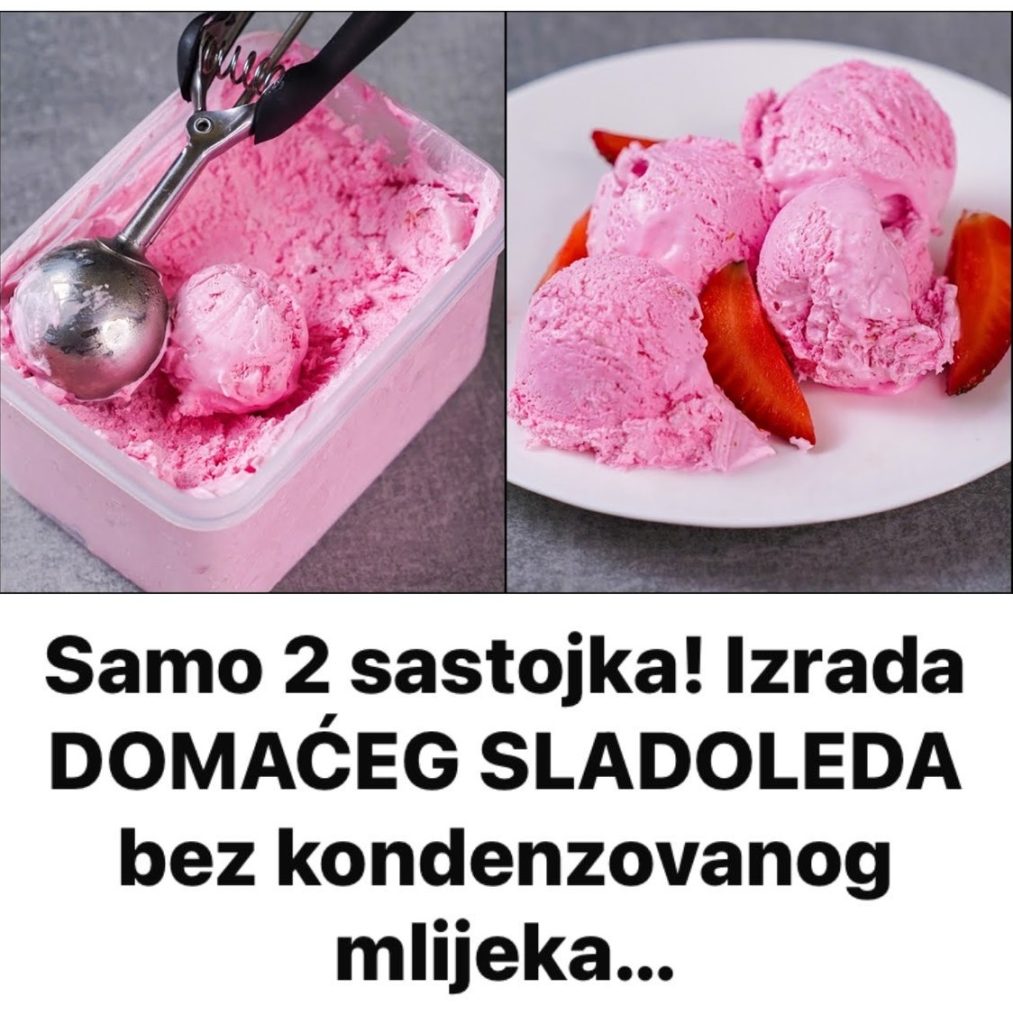 Samo 2 sastojka! Izrada DOMAĆEG SLADOLEDA bez kondenzovanog mlijeka