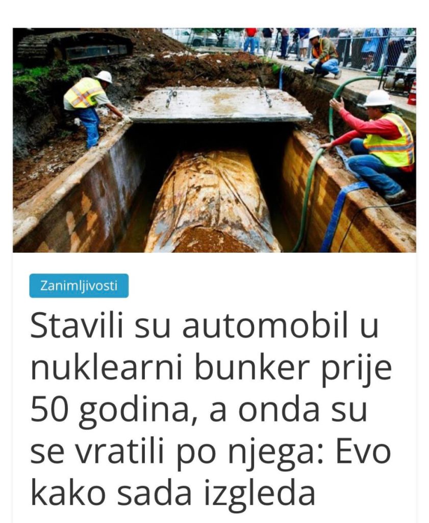 Stavili su automobil u nuklearni bunker prije 50 godina, a onda su se vratili po njega: Evo kako sada izgleda