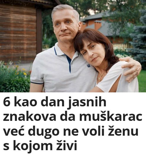 6 kao dan jasnih znakova da muškarac već dugo ne voli ženu s kojom živi