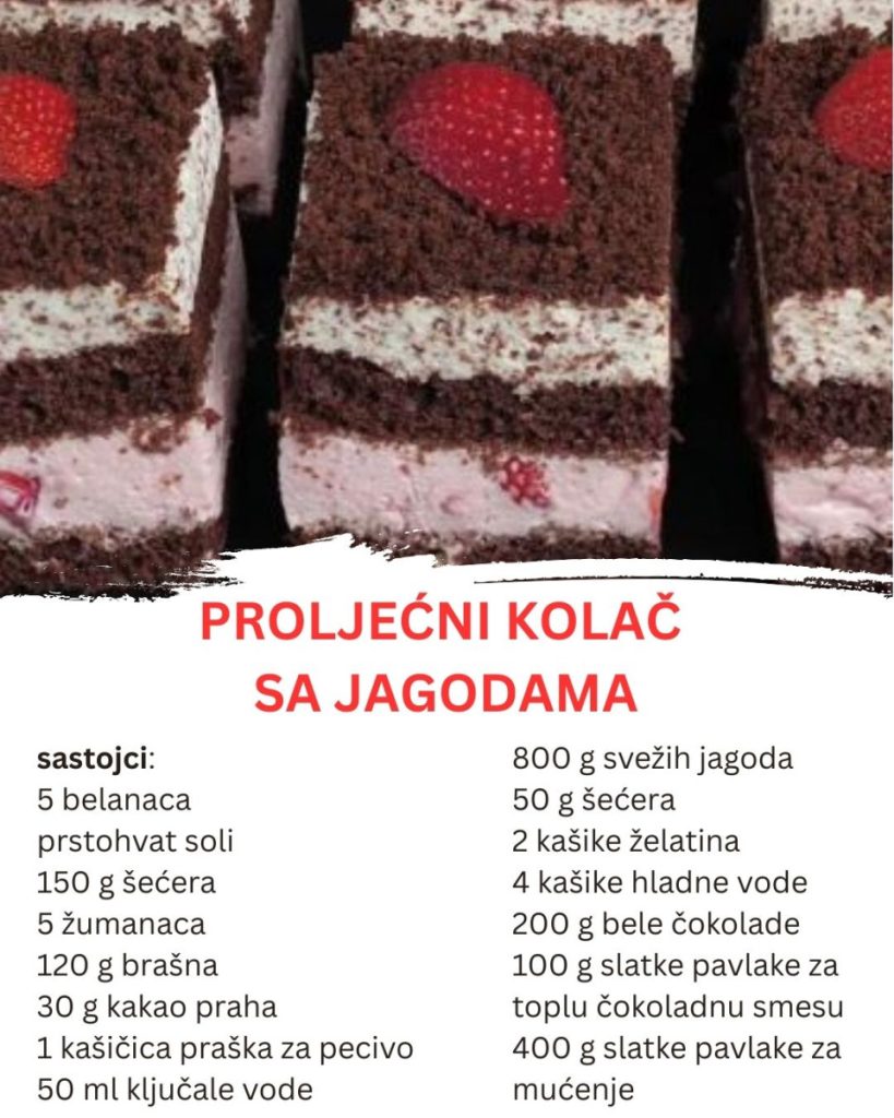 Nećete vjerovati koliko je lagana! – Prolećna torta sa jagodama gotova za 30 minuta