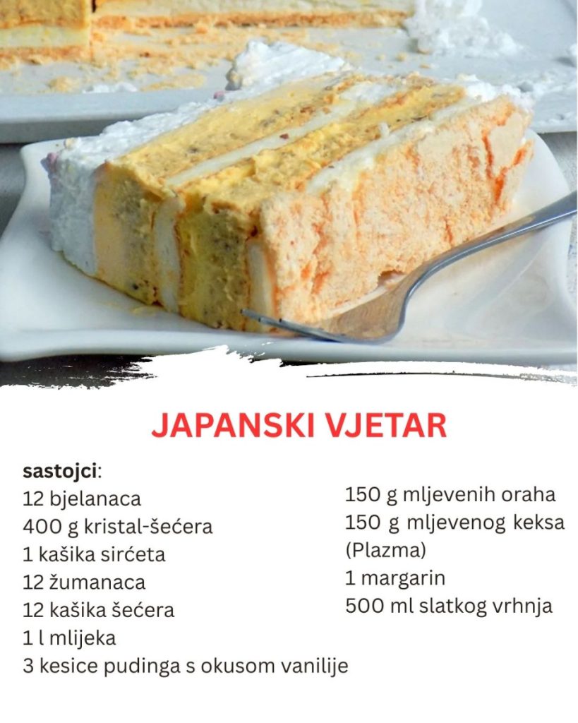 Japanski vetar – Torta koja osvajaju svojim laganim teksturama i bogatstvom ukusa