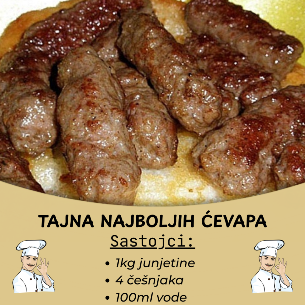 NAPOKON OTKRIVENA TAJNA NAJBOLJIH ĆEVAPA: Sami napravite smjesu kao pravi ćevabdžija
