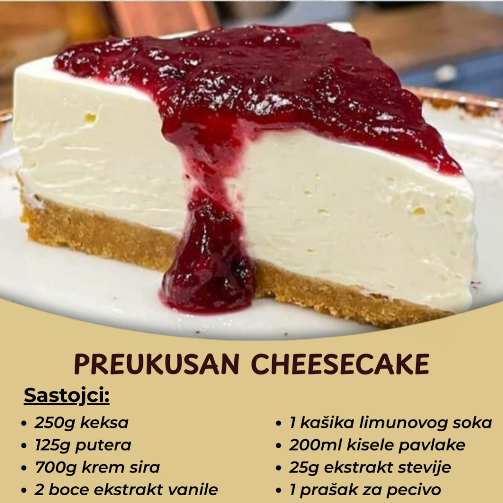 Neverovatno ukusan cheesecake – Tako kremast i savršen kolač bez mane