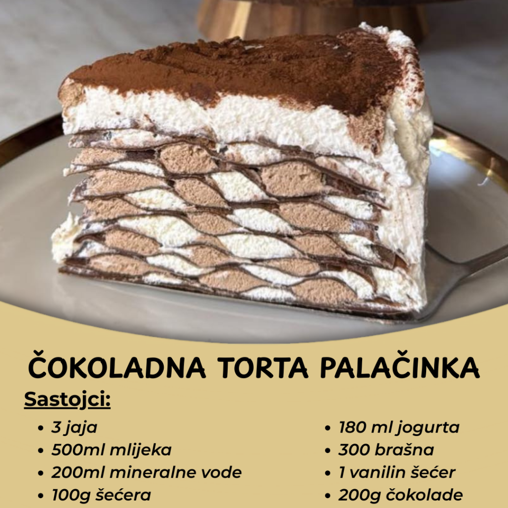 Palačinka torta s čokoladom – Savršena za svaku priliku