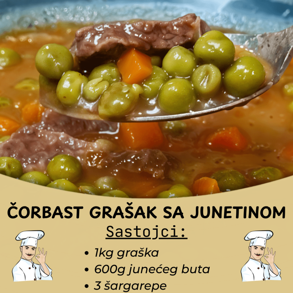 SAVRŠEN ČORBAST GRAŠAK SA JUNETINOM: Pravo jelo na kašiku koje greje dušu!