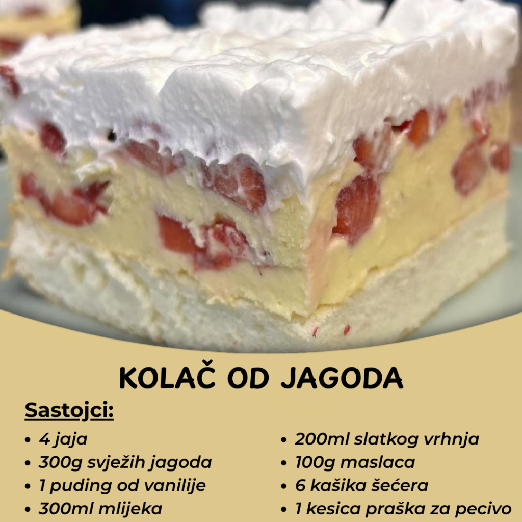 Kolač od jagoda – Sočan, lagan i savršeno osvježavajuć!