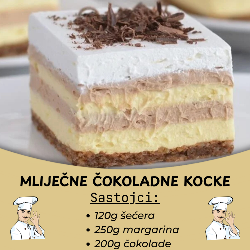 Mliječne čokoladne kocke: Neopisivo su ukusne, nećete ih moći prestati jesti!