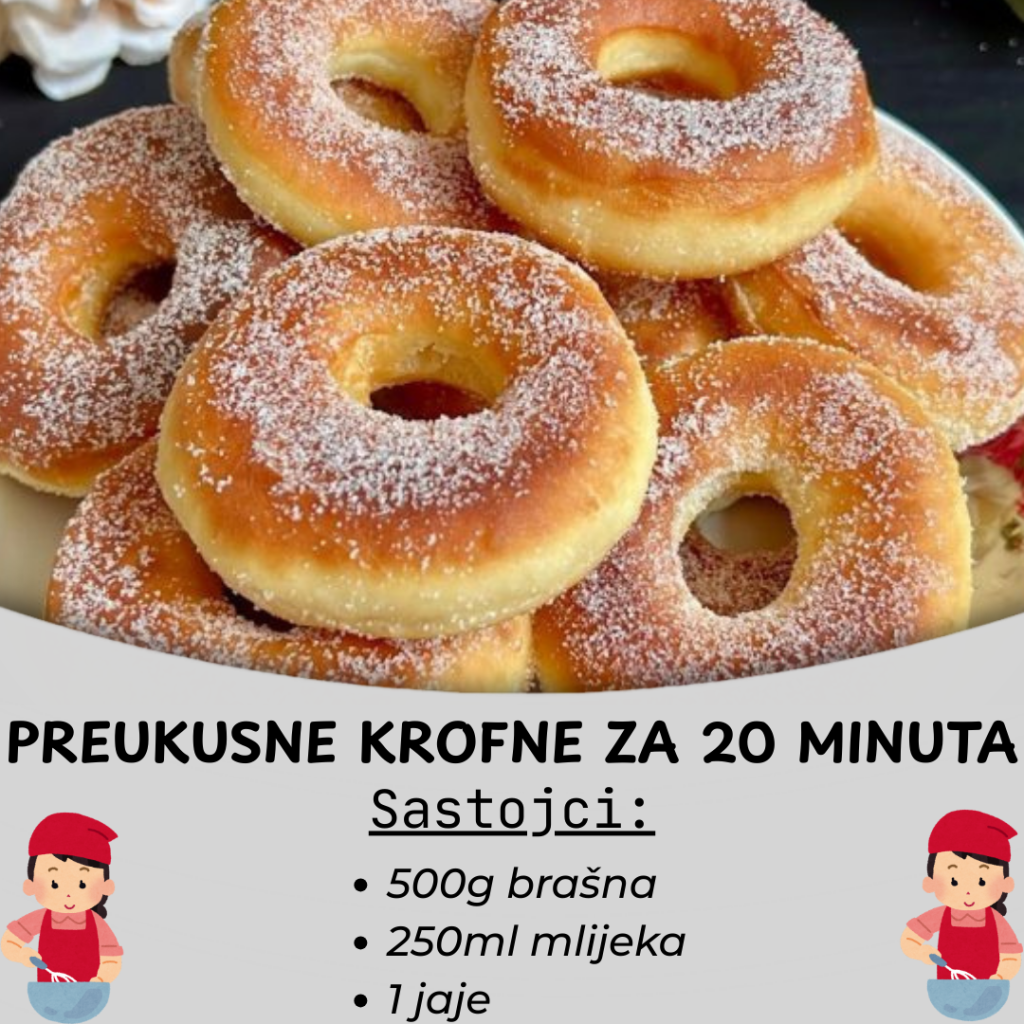 Ako imate 1 jaje, brašno i mlijeko pripremite ove ukusne krofne, jednostavno i brzo!