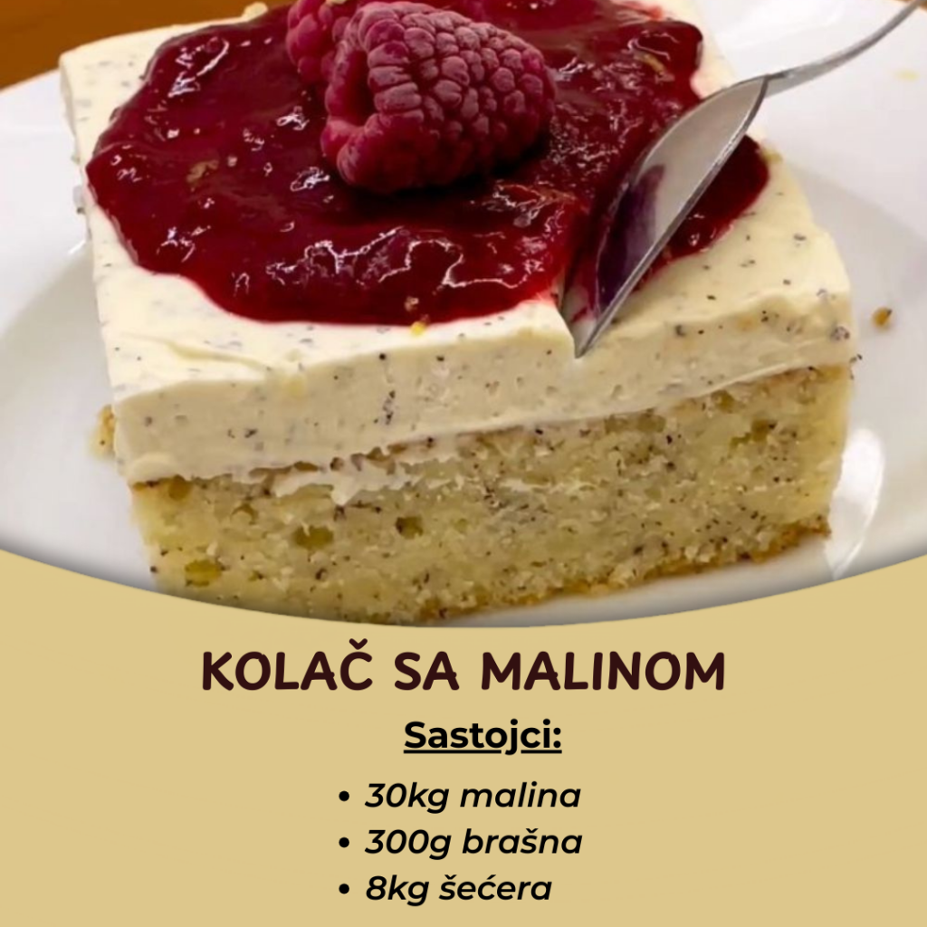 Fantastičan kolač sa makom i malinama – Recept koji oduševljava!
