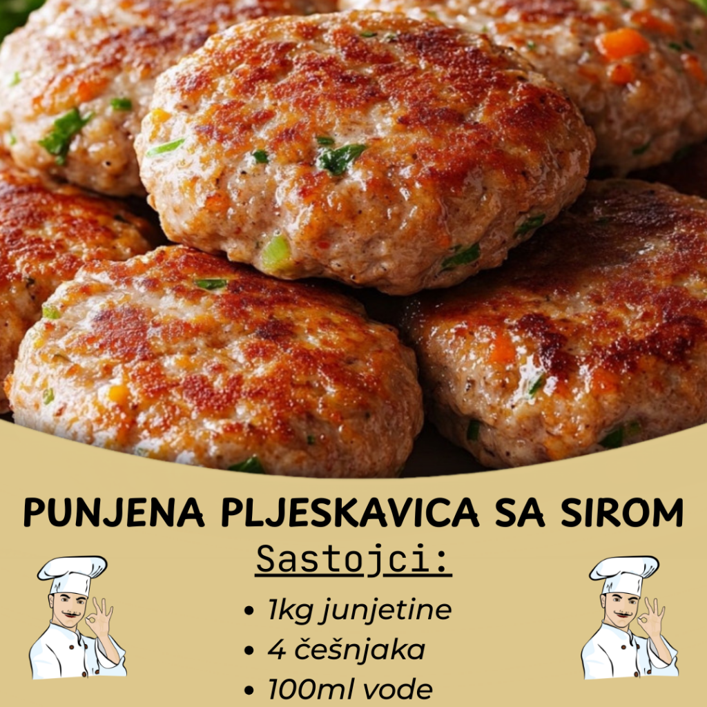 PUNJENA PLJESKAVICA SA SIROM: Jelo koje možete iznijeti čak i pred cara