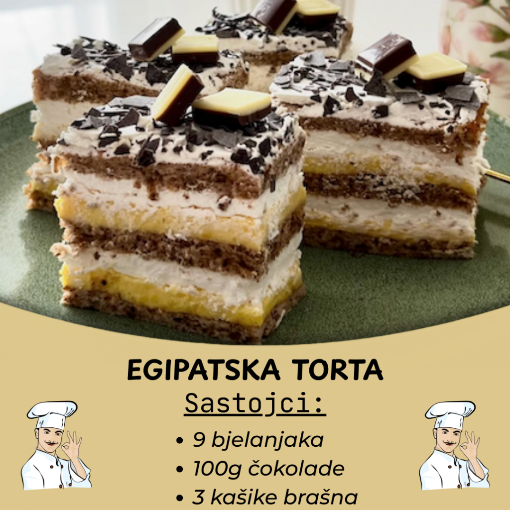 Egipatska torta u obliku kolača – Lješnjaci, bijela čokolada i krem sir!