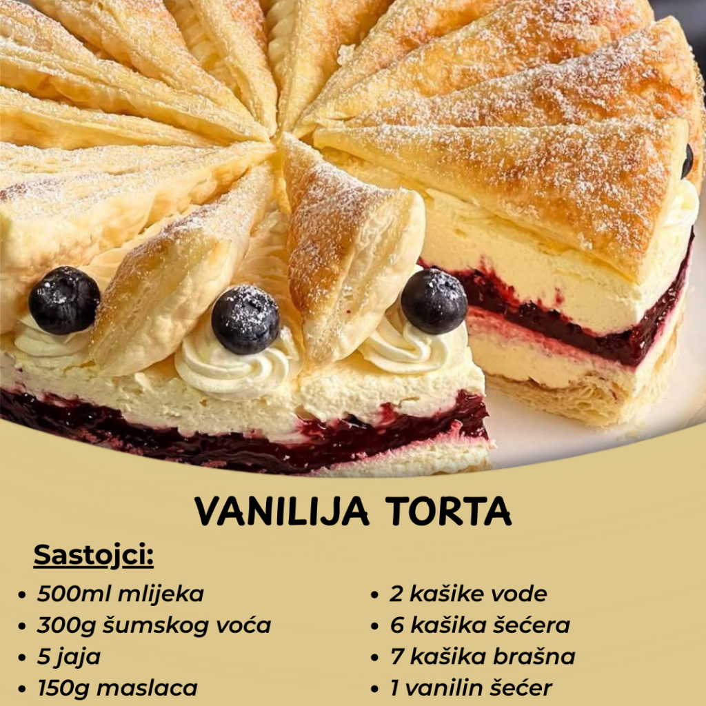 Vanilija torta – Savršena slatka priča sa šumskim voćem